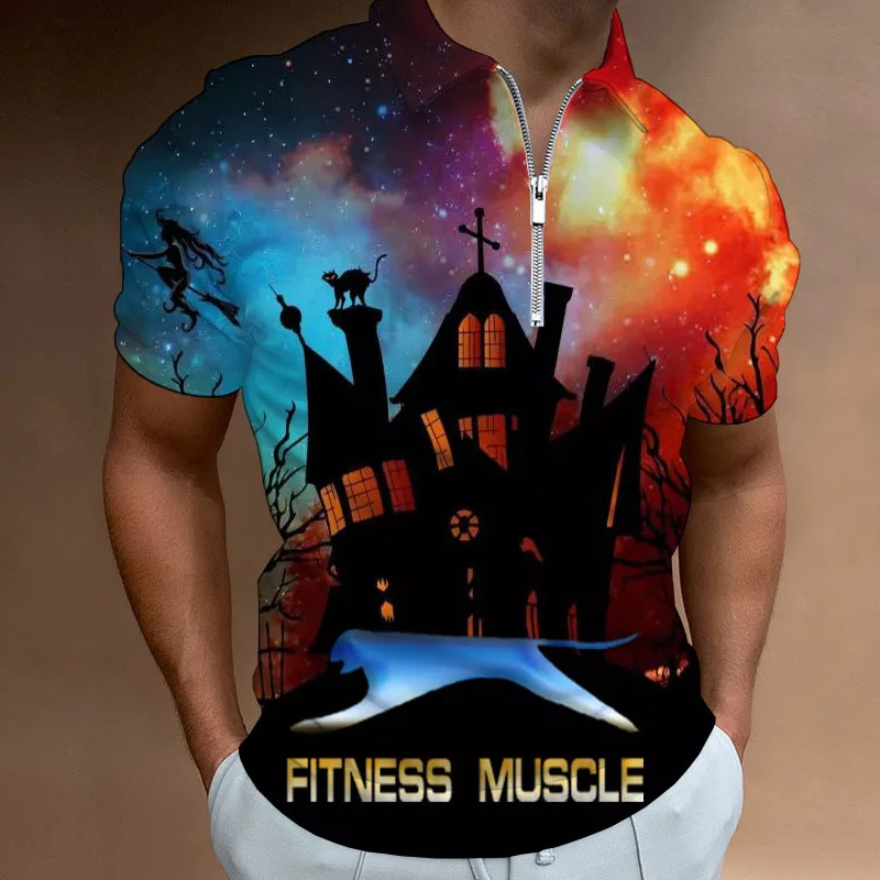 Halloween Graphic Men Polo Shirts Men T-Shirt Fitness Muscle Tops 3D Print Short Sleeve Fashion Sports Integrated Training Shirt
Halloween Graphic Men Polo Shirts Men T-Shirt Fitness Muscle Tops 3D Print Short Sleeve Fashion Sports Integrated Training Shirt