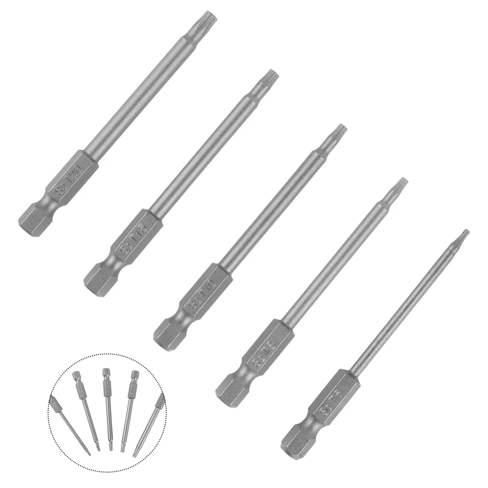 5pcs T6-T20 75mm Torx Screwdriver Bits Set Alloy Steel Magnetic Screwdriver Hex Shank For Electric Drill Air Drills Hand Tools
5pcs T6-T20 75mm Torx Screwdriver Bits Set Alloy Steel Magnetic Screwdriver Hex Shank For Electric Drill Air Drills Hand Tools