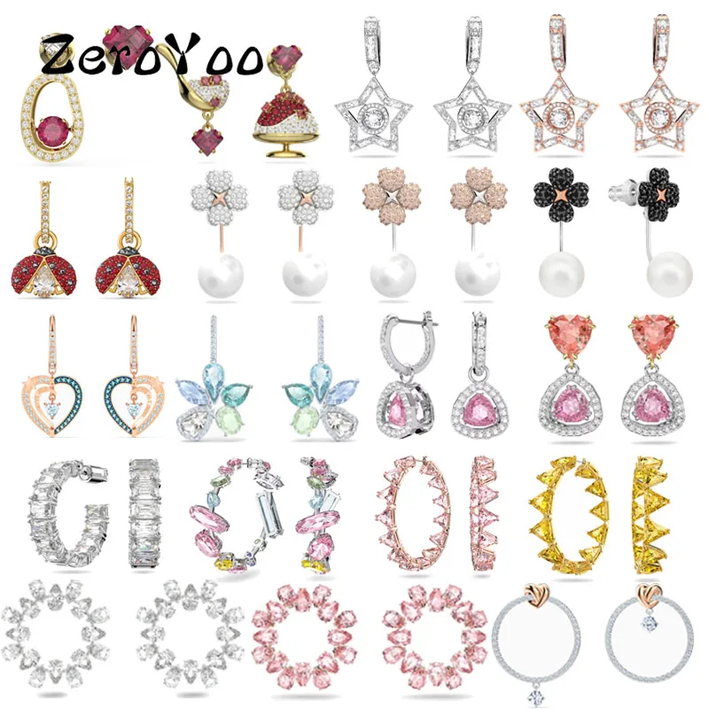 Swa 2023 Fashion Jewelry Charm High Quality Engraved Simple Exquisite Round Sparkling Crystal Women's Earrings Luxury Gift
Swa 2023 Fashion Jewelry Charm High Quality Engraved Simple Exquisite Round Sparkling Crystal Women's Earrings Luxury Gift