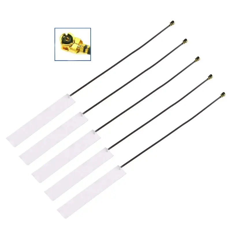 5PCS 2.4Ghz IPX IPXE Connector PCB Built-in Aerial 4dBi High WIFI Internal Antenna Sticker 10CM L9CA 
5PCS 2.4Ghz IPX IPXE Connector PCB Built-in Aerial 4dBi High WIFI Internal Antenna Sticker 10CM L9CA