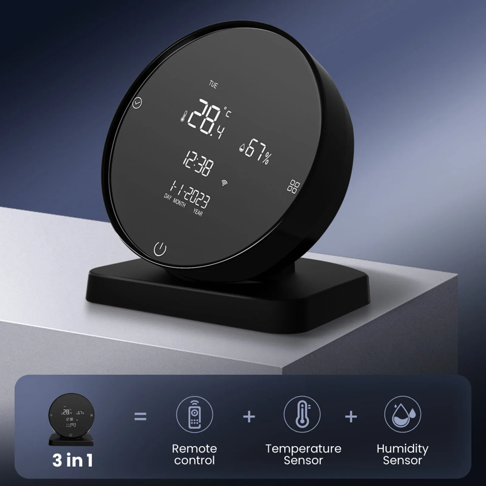 TUYA Wifi Infrared Remote Control With Temperature And Humidity Accurate Display Smart Universal Infrared ForGoo-gle Home
TUYA Wifi Infrared Remote Control With Temperature And Humidity Accurate Display Smart Universal Infrared ForGoo-gle Home