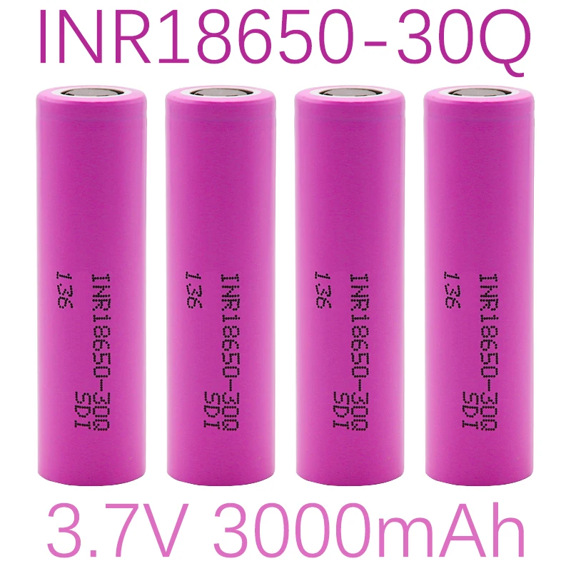 Original 18650 INR18650 Li-ion battery 30Q 3.7V 3000mAh high current 30A high discharge power
Original 18650 INR18650 Li-ion battery 30Q 3.7V 3000mAh high current 30A high discharge power