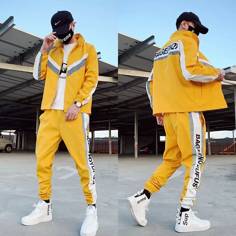 Men's Tracksuit Streetwear Two-piece Set Sweat Suit Polyester Overalls Men's Jacket and Harem Pants 2022 Hip Hop Mens Clothing
Men's Tracksuit Streetwear Two-piece Set Sweat Suit Polyester Overalls Men's Jacket and Harem Pants 2022 Hip Hop Mens Clothing