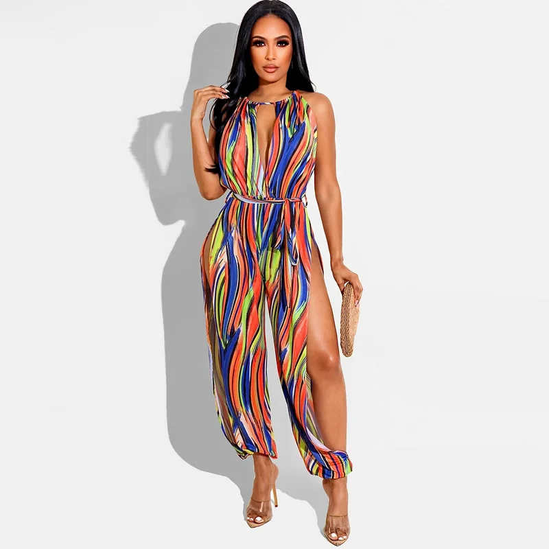 WUHE Tie Dye Print High Split Side Sleeveless Halter Neck Backless Sexy Beach Boho Party Jumpsuit Women 2022 Summer Playsuit
WUHE Tie Dye Print High Split Side Sleeveless Halter Neck Backless Sexy Beach Boho Party Jumpsuit Women 2022 Summer Playsuit