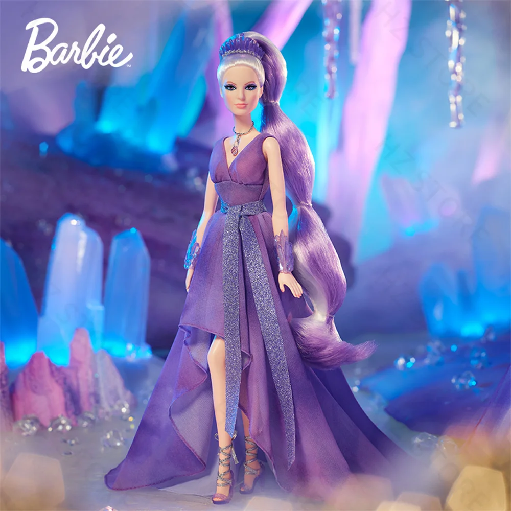 

Barbie Crystal Fantasy Amethyst Doll Beautiful Amethyst Muse Collectible Doll Toy for Girl Birthday Gift GTJ96