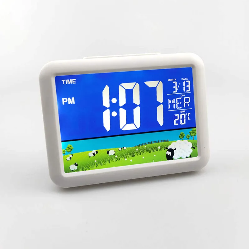 2022 New LCD Color Screen Clock Large Screen Electronic Clock Children's Student Bedside Alarm Clock
2022 New LCD Color Screen Clock Large Screen Electronic Clock Children's Student Bedside Alarm Clock
