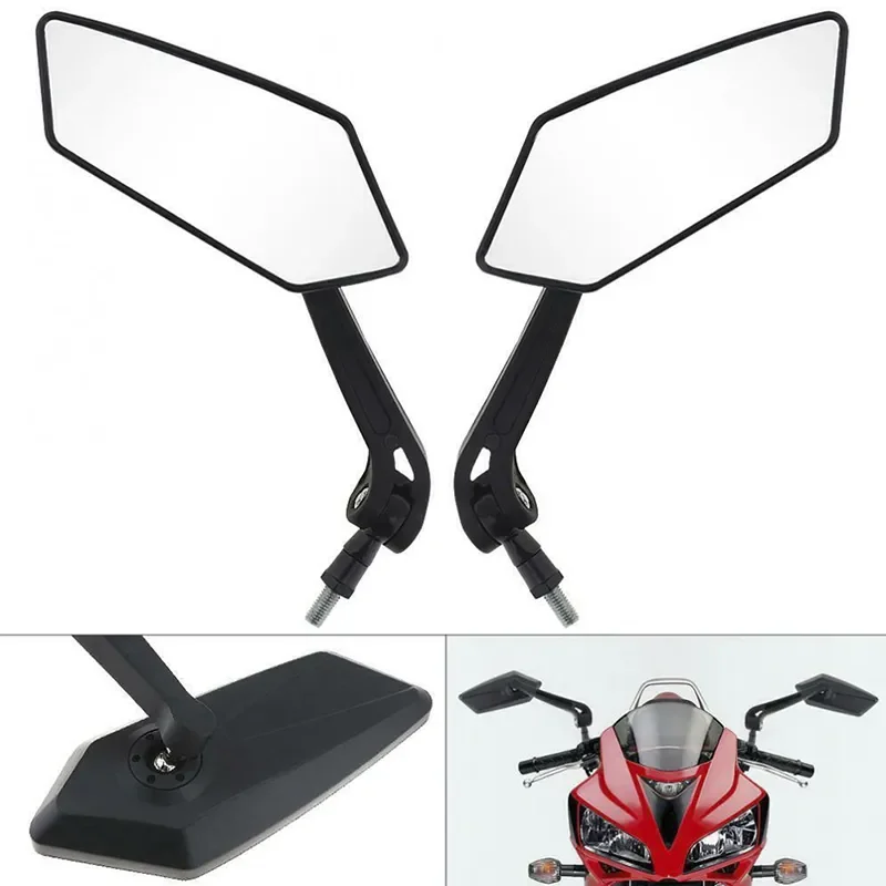 

2Pcs Motorcycle Mirror Rearview Universal Back Side E-Bike Stylish Design Modified Plated Mirrors Motorbike Accessories