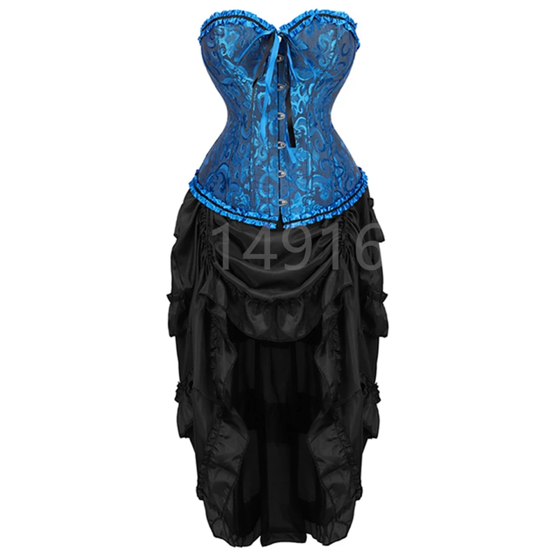 Corset Dress for Women Top Corsets and Skirt Set tutu Plus Size Costume Overbust Burlesque Corselet Victorian Fashion Sexy Gowns
Corset Dress for Women Top Corsets and Skirt Set tutu Plus Size Costume Overbust Burlesque Corselet Victorian Fashion Sexy Gowns