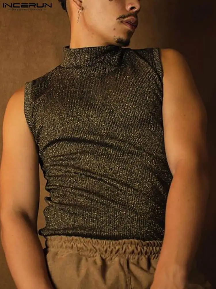 INCERUN Men Tank Tops Turtleneck 2022 Sleeveless Sexy Solid Color Streetwear Vests Men Shiny Fashion Casual Men Clothing S-5XL
INCERUN Men Tank Tops Turtleneck 2022 Sleeveless Sexy Solid Color Streetwear Vests Men Shiny Fashion Casual Men Clothing S-5XL