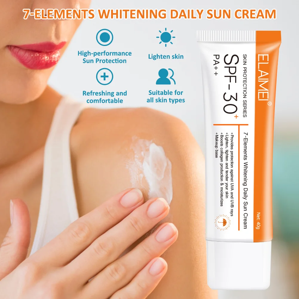 SPF 30+ Facial Body Sunscreen Cream Sun Block Cream Oil Control Skin Whitening Sun Cream Sun Protection For Face Body
SPF 30+ Facial Body Sunscreen Cream Sun Block Cream Oil Control Skin Whitening Sun Cream Sun Protection For Face Body