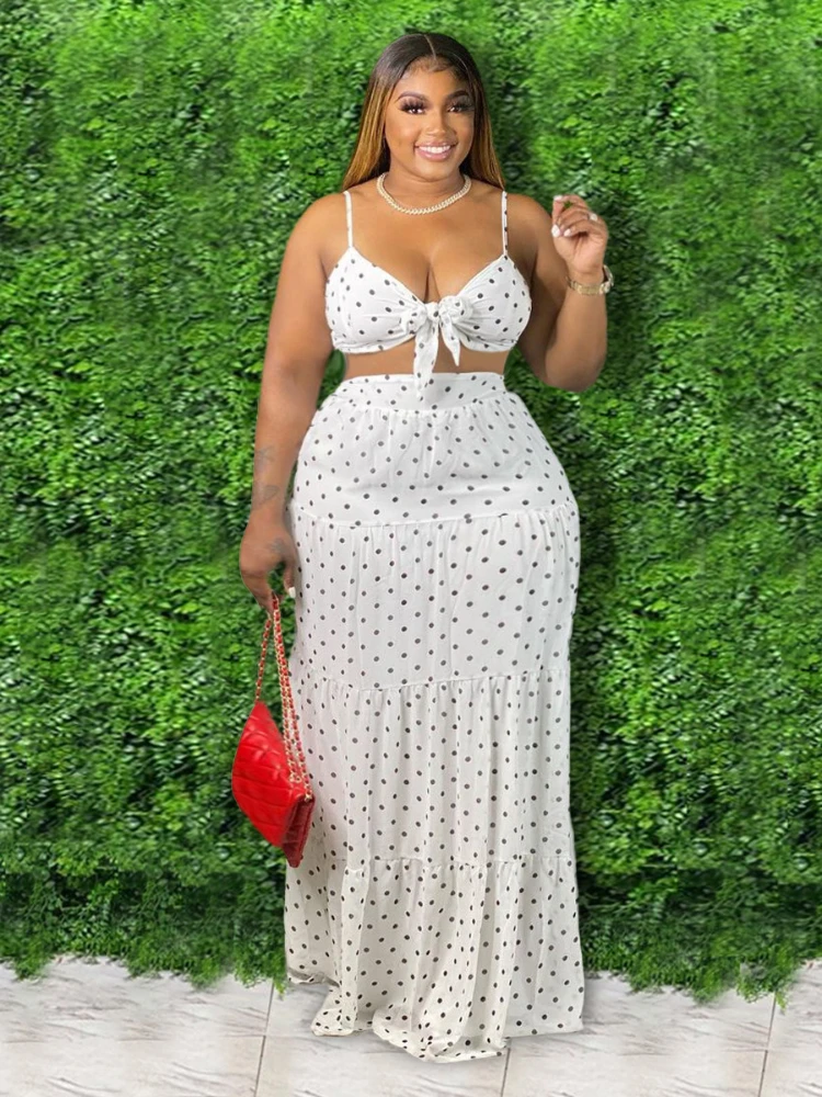 Sexy 2 Piece Sets Womens Outfits Summer 2022 Polka Dot Strapless Top Ruffe Loose Skirt Two Piece Clothes for Women NightClub
Sexy 2 Piece Sets Womens Outfits Summer 2022 Polka Dot Strapless Top Ruffe Loose Skirt Two Piece Clothes for Women NightClub