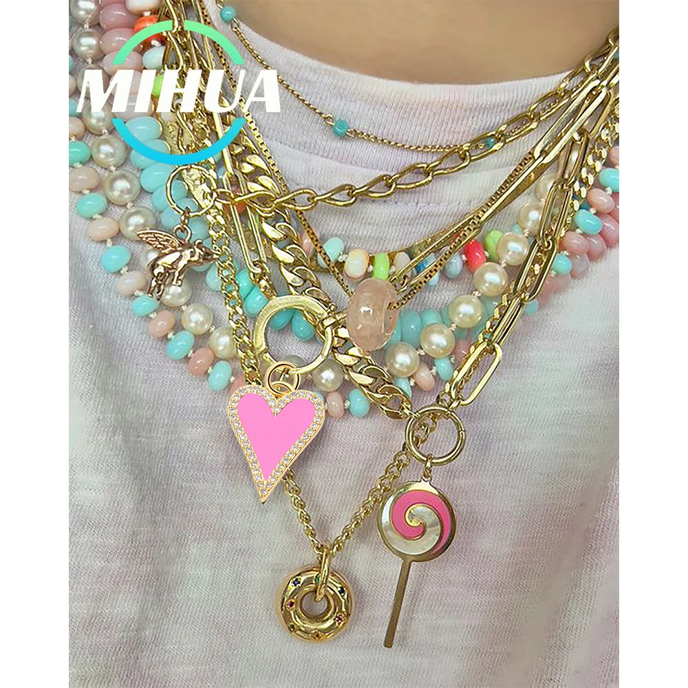 HUAMI Heart Shaped Charms Pendant for Necklace Bracelet Zirconia Copper Material Romantic Heart Charms for Jewelry Making Gold
HUAMI Heart Shaped Charms Pendant for Necklace Bracelet Zirconia Copper Material Romantic Heart Charms for Jewelry Making Gold