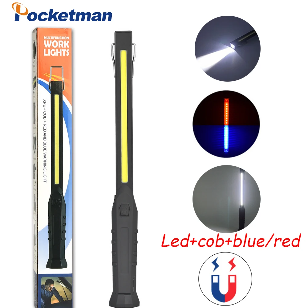 Portable COB LED Work Light USB Rechargeable Flashlight Magnetic Tail Work Lights Waterproof Hanging Lights with Battery
Portable COB LED Work Light USB Rechargeable Flashlight Magnetic Tail Work Lights Waterproof Hanging Lights with Battery