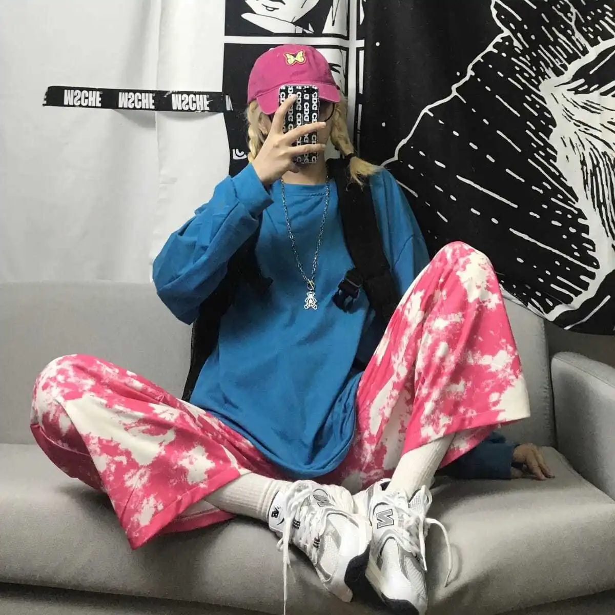 women pants wide leg pants tie dye trousers sashion Loose Leisure Stylish Trousers Female high waist slim y2k pant harajuku 
women pants wide leg pants tie dye trousers sashion Loose Leisure Stylish Trousers Female high waist slim y2k pant harajuku