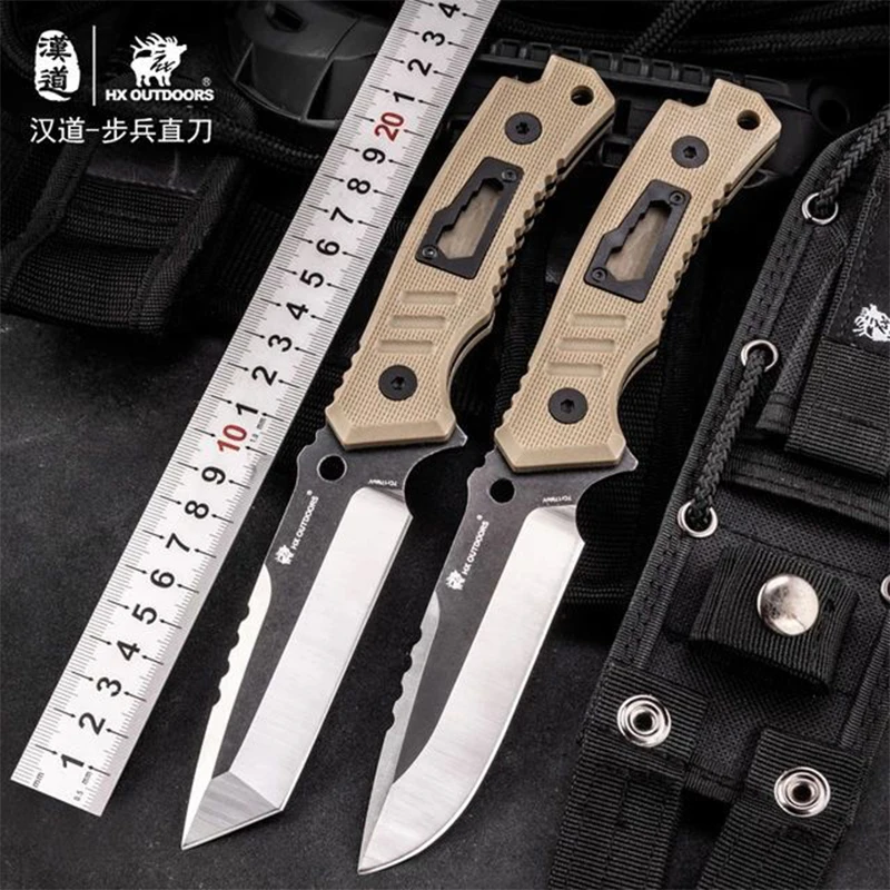 Hando 7CR14MOV Outdoor Camping tactics straight knife G10 handle multi-function camping knife mountaineering jungle knife
Hando 7CR14MOV Outdoor Camping tactics straight knife G10 handle multi-function camping knife mountaineering jungle knife