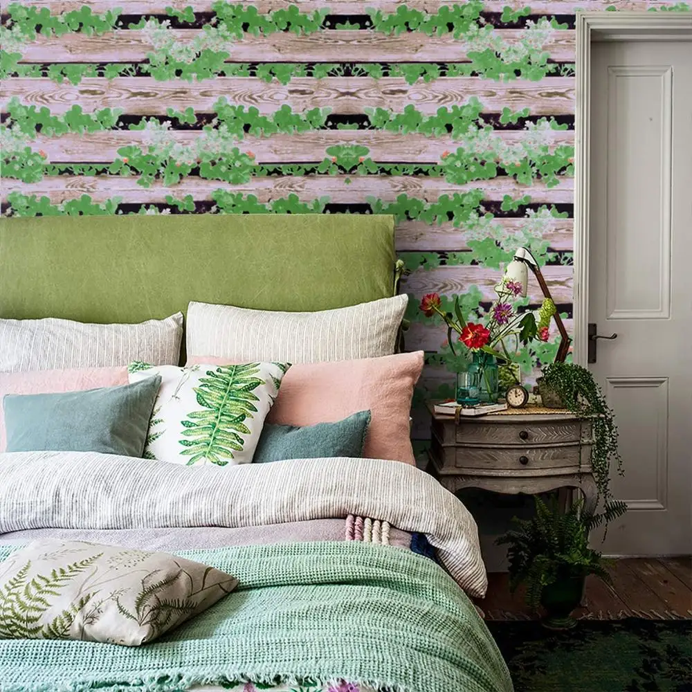 Faux Wood and Green Leaf Peel and Stick Wallpaper Leaf and Plank Self Adhesive Wallpaper Vinyl Film Raw Rolling Paper
Faux Wood and Green Leaf Peel and Stick Wallpaper Leaf and Plank Self Adhesive Wallpaper Vinyl Film Raw Rolling Paper