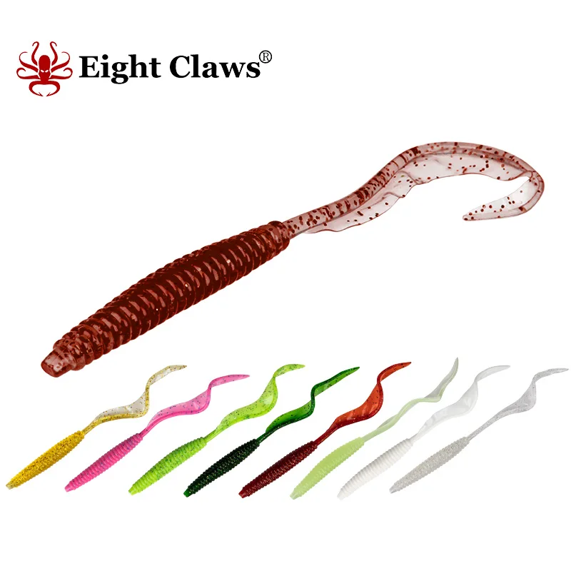 EIGHT CLAWS Soft Grub Fishing Lure Artificial 135mm 2.2g / 190mm 6.8g Long Curl Tail Swimbait Jig Wobbler Silicone Worm Bait
EIGHT CLAWS Soft Grub Fishing Lure Artificial 135mm 2.2g / 190mm 6.8g Long Curl Tail Swimbait Jig Wobbler Silicone Worm Bait
