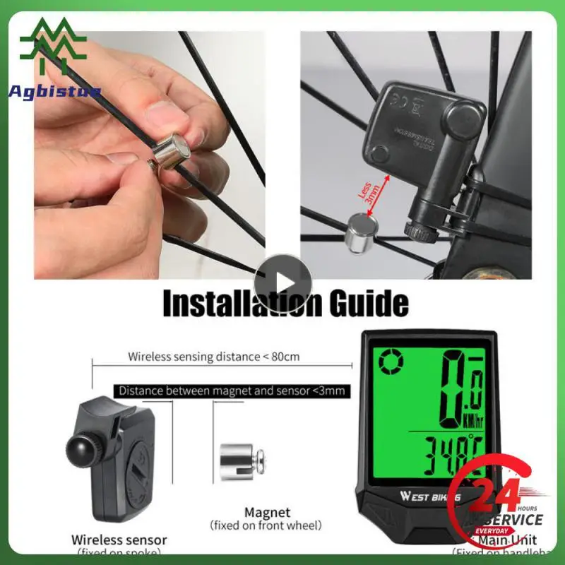 WEST BIKING Luminous Anti-jamming Speedometer Wireless Large Screen Bicycle Code Table English Waterproof
WEST BIKING Luminous Anti-jamming Speedometer Wireless Large Screen Bicycle Code Table English Waterproof