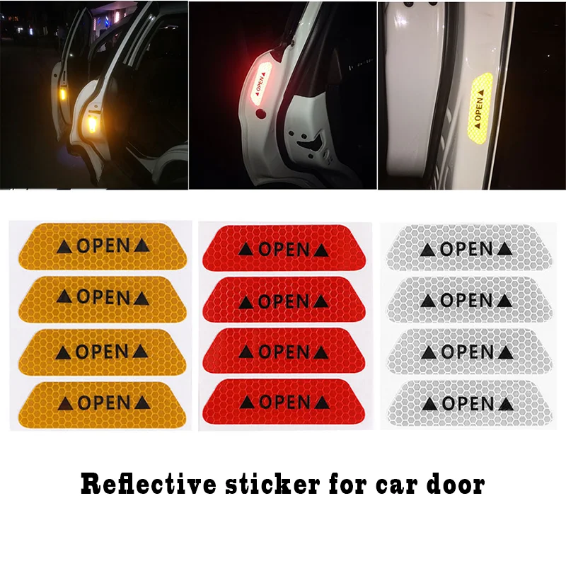 4Pcs Universal Fluorescent Car Sticker Reflective Strips Open Door Warning Stickers Auto Night Driving Safety Luminous Tapes
4Pcs Universal Fluorescent Car Sticker Reflective Strips Open Door Warning Stickers Auto Night Driving Safety Luminous Tapes