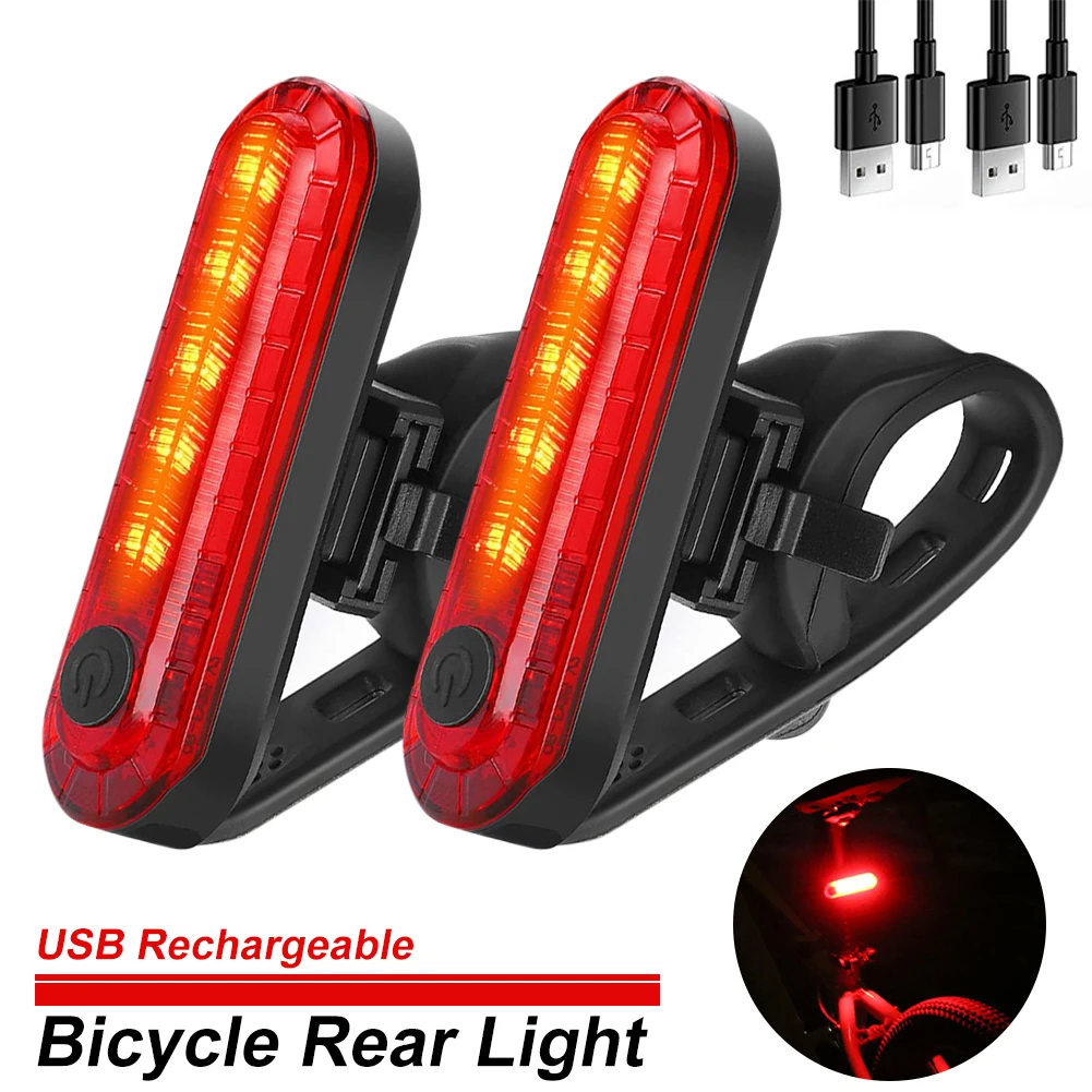 1/2pcs LED Rear Bicycle Light USB Rechargeable Cycling Taillight Safety Bright Flashlight 4 Modes Bike Tail Light Accessories
1/2pcs LED Rear Bicycle Light USB Rechargeable Cycling Taillight Safety Bright Flashlight 4 Modes Bike Tail Light Accessories