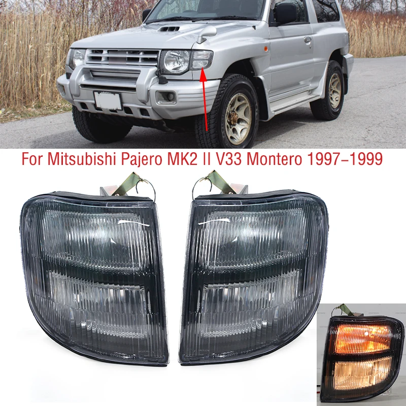 For Mitsubishi Pajero MK2 II V33 Montero 1997 1998 1999 Car Front Bumper Side Marker Corner Turn Signal Light Lamp
For Mitsubishi Pajero MK2 II V33 Montero 1997 1998 1999 Car Front Bumper Side Marker Corner Turn Signal Light Lamp