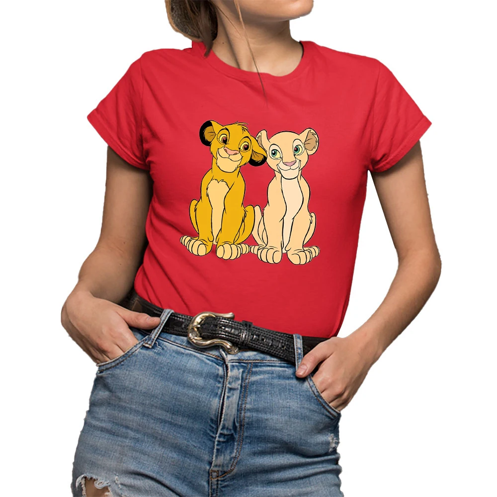 Kawaii Simba and Nala Lion King Print T shirts Female Clothing Casual Loose Unisex Tshirts Harajuku Tee Summer Women T-shirt
Kawaii Simba and Nala Lion King Print T shirts Female Clothing Casual Loose Unisex Tshirts Harajuku Tee Summer Women T-shirt