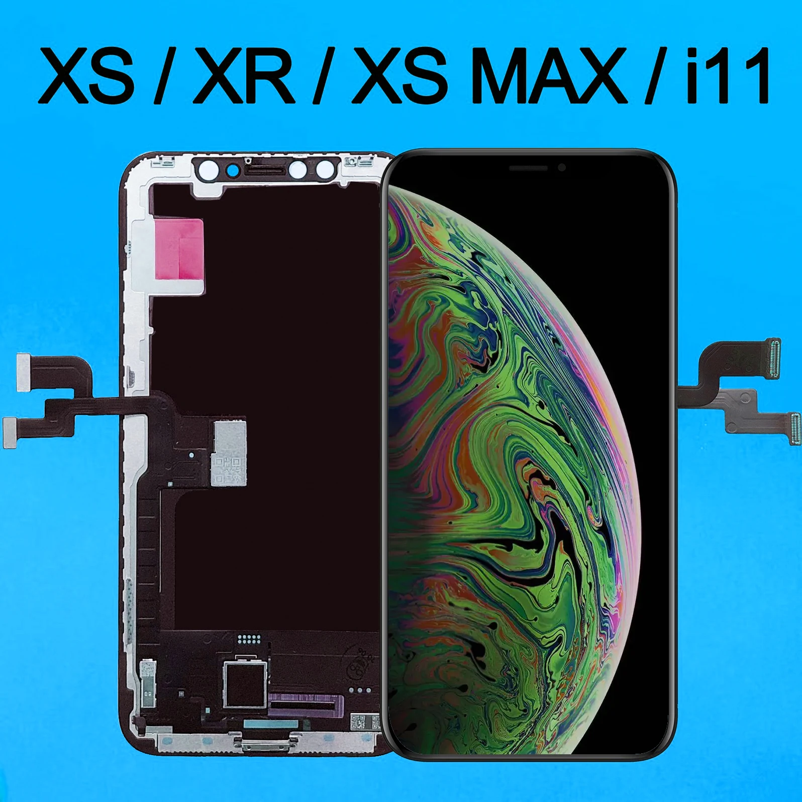 

Original OLED LCD Display For iPhone 11 X XR XS Max Screen Replacement Incell TFT With 3D Touch Digitizer Assembly No Dead Pixel