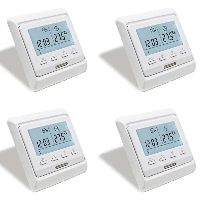 

4X 16A 230V LCD Programmable Warm Floor Heating Room Thermostat Thermoregulator Temperature Controller Manual Mechanical