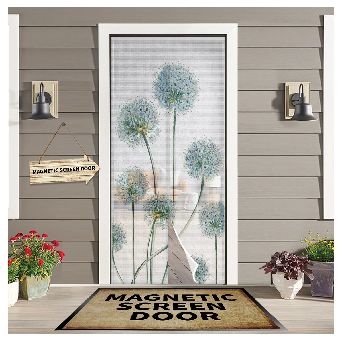 Dandelion Flowers Plants White Kitchen Door Curtain Anti-mosquito Door Net Mesh Insect Screen Door Curtains for Living Room
Dandelion Flowers Plants White Kitchen Door Curtain Anti-mosquito Door Net Mesh Insect Screen Door Curtains for Living Room