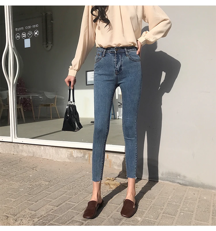 DD2980 New style jeans women's slim high waist slim cropped trousers jeans
DD2980 New style jeans women's slim high waist slim cropped trousers jeans
