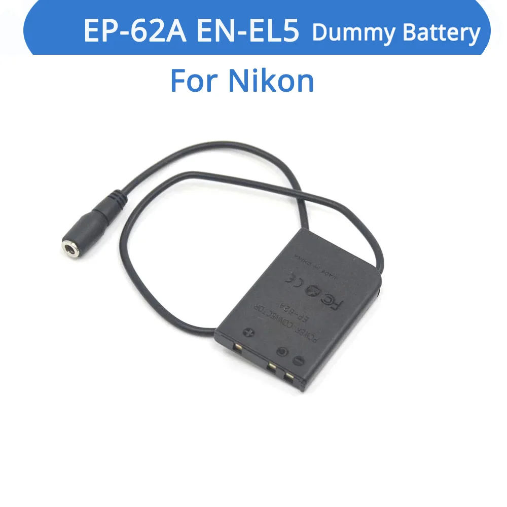 

EN-EL5 ENEL5 Dummy Battery EP-62A DC Coupler Power Supply For Nikon Coolpix 3700 4200 5200 5900 7900 P3 P80 P90 P100 P5000