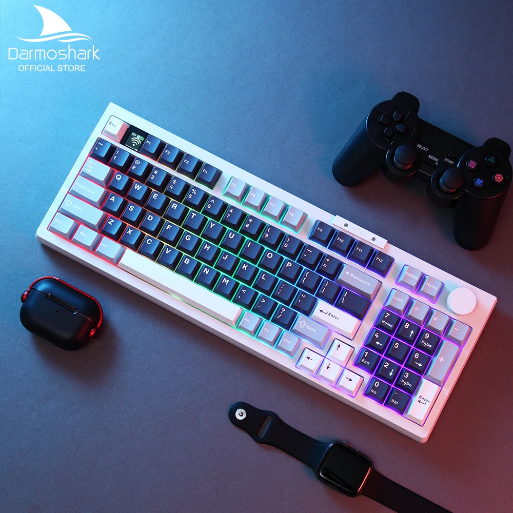 Игровая механическая клавиатура Darmoshark TOP98 беспроводная с Bluetooth три режима 98