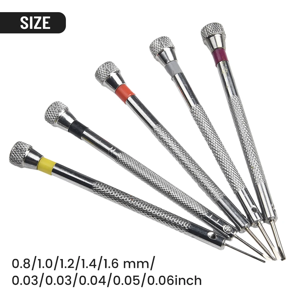 For Eyeglasses Clock Watch Watchmaker Flat Tip Blade Head Repair Tool Precision Slotted Screwdriver 0.8/1/1.2/1.4/1.6mm
For Eyeglasses Clock Watch Watchmaker Flat Tip Blade Head Repair Tool Precision Slotted Screwdriver 0.8/1/1.2/1.4/1.6mm