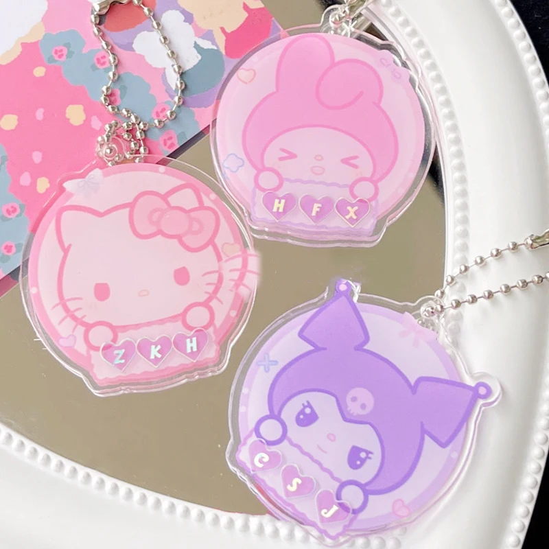 Kawaii Sanrio Keychain Acrylic Transparent Meldoy Kuromi DIY Letters Custom Name Pendant Cute Sisters Bag Accessories Gift
Kawaii Sanrio Keychain Acrylic Transparent Meldoy Kuromi DIY Letters Custom Name Pendant Cute Sisters Bag Accessories Gift