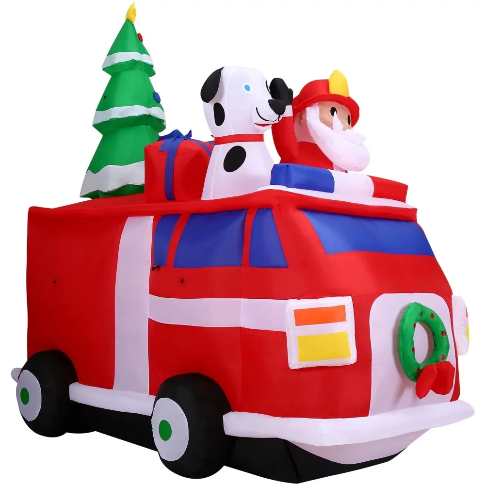 Christmas 7-Ft. Inflatable Christmas Santa Claus in Fire Truck With LED Lights Festive Holiday Blow-Up Decorations Free Shipping
Christmas 7-Ft. Inflatable Christmas Santa Claus in Fire Truck With LED Lights Festive Holiday Blow-Up Decorations Free Shipping