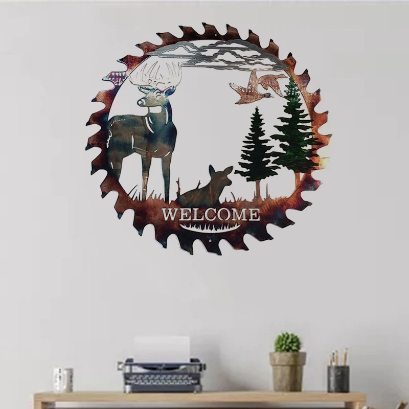 Elk Saw Blade Wall Metal Art Home Decor Father's Day Unique Gift Decorative Metal Art Tree Wall Self-adhesive Ornament xqmg
Elk Saw Blade Wall Metal Art Home Decor Father's Day Unique Gift Decorative Metal Art Tree Wall Self-adhesive Ornament xqmg