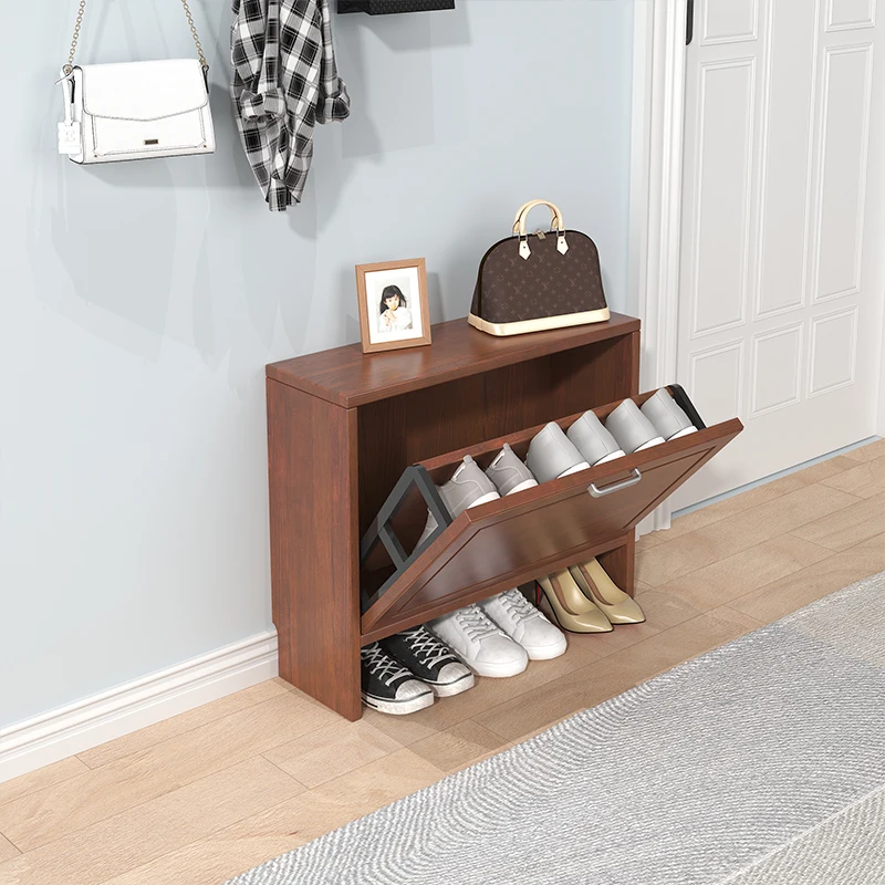 

Solid wood extremely narrow shoe-changing stool household entry door shoe cabinet and one can sit wear at home