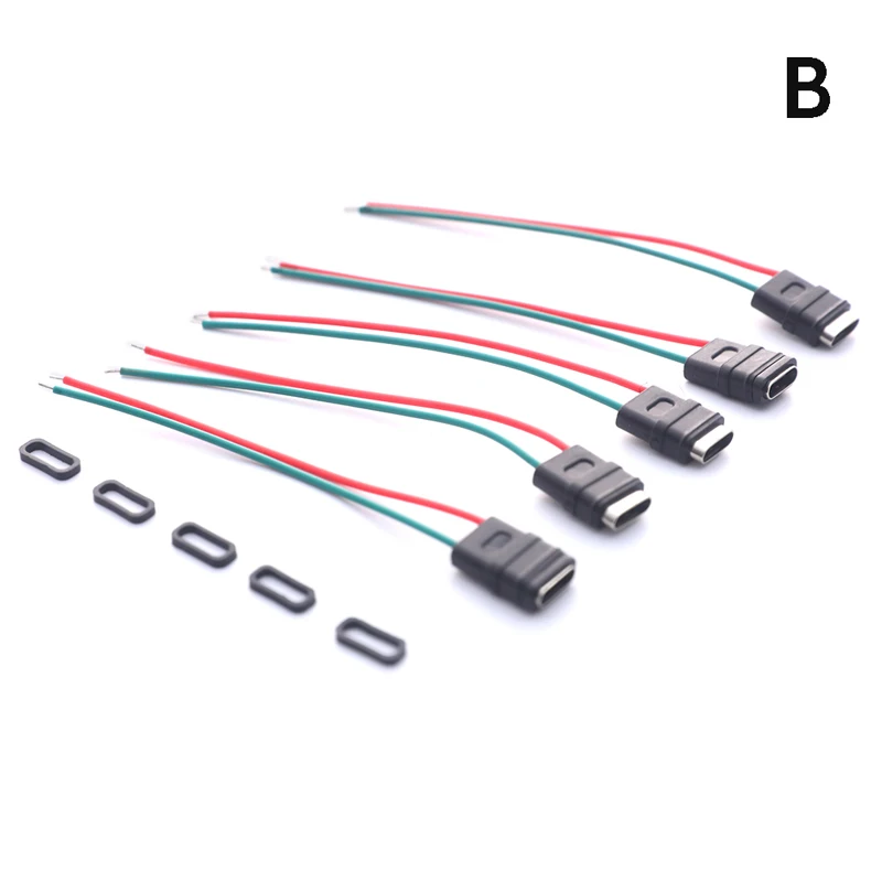 2pcs/5Pcs USB 3.1 Connector Type-C 8Pin 2 Welding Wire Female Waterproof Female Socket Rubber Ring High Fast Charging Port
2pcs/5Pcs USB 3.1 Connector Type-C 8Pin 2 Welding Wire Female Waterproof Female Socket Rubber Ring High Fast Charging Port
