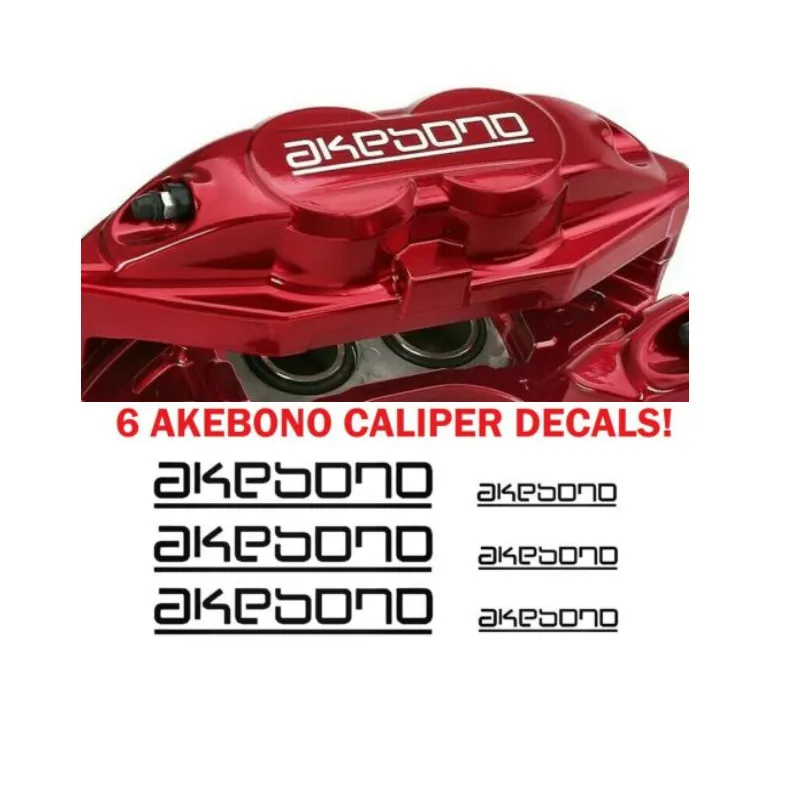 

Custom Made Set of 6 PCS 3 Sizes AKEBONO Brake Caliper Decals Stickers HiTemp Resistance Film