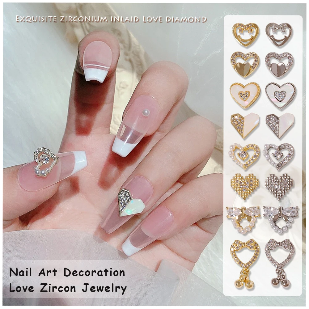 1PC Nail Art Decoration Love Zircon Jewelry 3D Crystal Smiley Nails Accessory Heart Pendant Micro Diamond DIY Manicure Ornament
1PC Nail Art Decoration Love Zircon Jewelry 3D Crystal Smiley Nails Accessory Heart Pendant Micro Diamond DIY Manicure Ornament