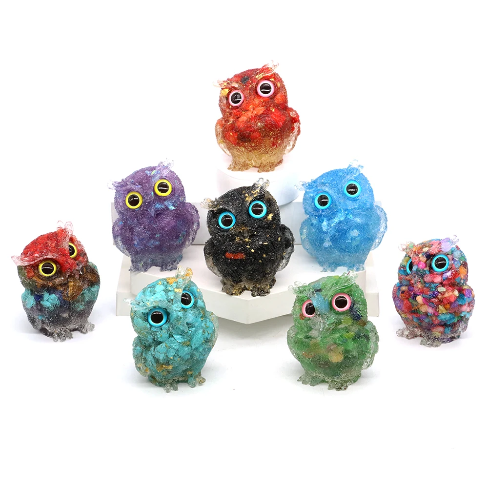 60mm Natural Crystal Resin Owl Statue Gemstone Animal Crafts Car Desk Ornaments Artwork Garden Home Decortion Collectible Gifts
60mm Natural Crystal Resin Owl Statue Gemstone Animal Crafts Car Desk Ornaments Artwork Garden Home Decortion Collectible Gifts