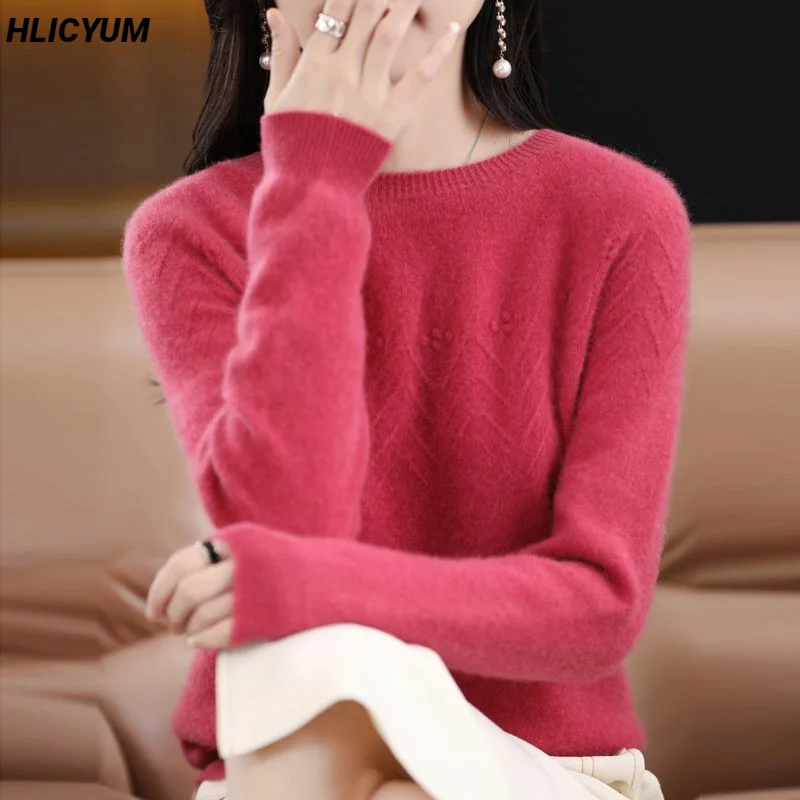 2023 Autumn/Winter New Women's Pullovers 100% Pure Wool Sweaters Casual Knitwear Crew Neck Tops Loose Basics Blouse
2023 Autumn/Winter New Women's Pullovers 100% Pure Wool Sweaters Casual Knitwear Crew Neck Tops Loose Basics Blouse