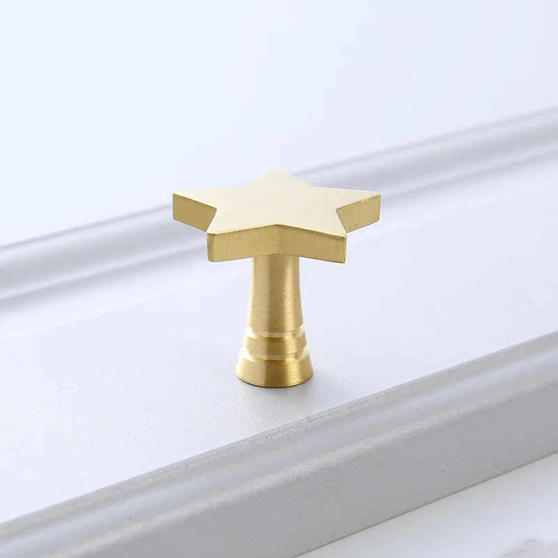 Solid Pentagram Brass Kitchen Cupboard Pulls Drawer Knobs Furniture Handle Hardware European Style Matte Gold Cabinet Handles
Solid Pentagram Brass Kitchen Cupboard Pulls Drawer Knobs Furniture Handle Hardware European Style Matte Gold Cabinet Handles