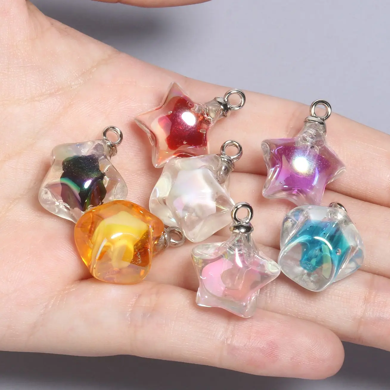 10pcs 21x17mm AB Color Acrylic Charms Star Shape Charms Pendant for Jewelry Making Diy Keychain Bracelets Necklaces Accessories
10pcs 21x17mm AB Color Acrylic Charms Star Shape Charms Pendant for Jewelry Making Diy Keychain Bracelets Necklaces Accessories