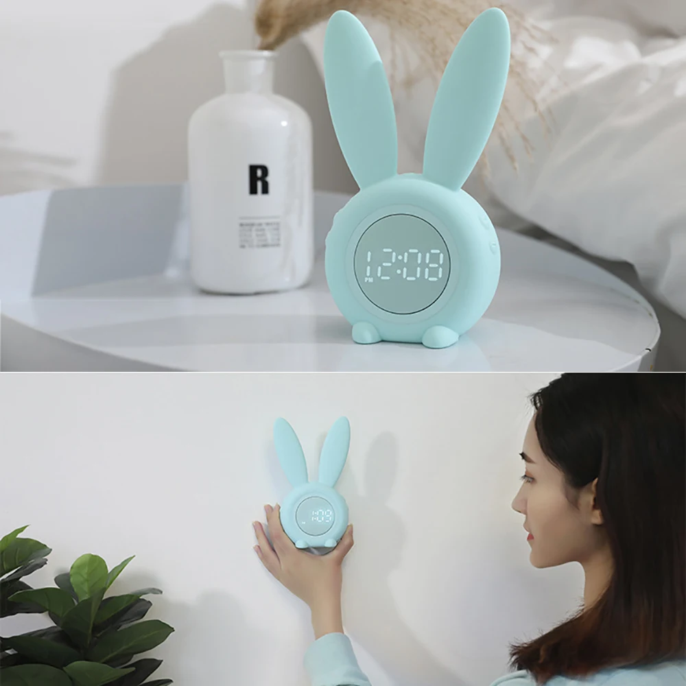 Cute Bunny Ear LED Digital Alarm Clock Electronic USB Sound Control Rabbit Night Lamp Desk Clock Home Decoration
Cute Bunny Ear LED Digital Alarm Clock Electronic USB Sound Control Rabbit Night Lamp Desk Clock Home Decoration