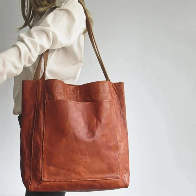 Luxury Large Capacity Shoulder Bags For Women Retro Pu Leather Handbag Totes Lady Fashion Pack Big Size Travel Bags
Luxury Large Capacity Shoulder Bags For Women Retro Pu Leather Handbag Totes Lady Fashion Pack Big Size Travel Bags