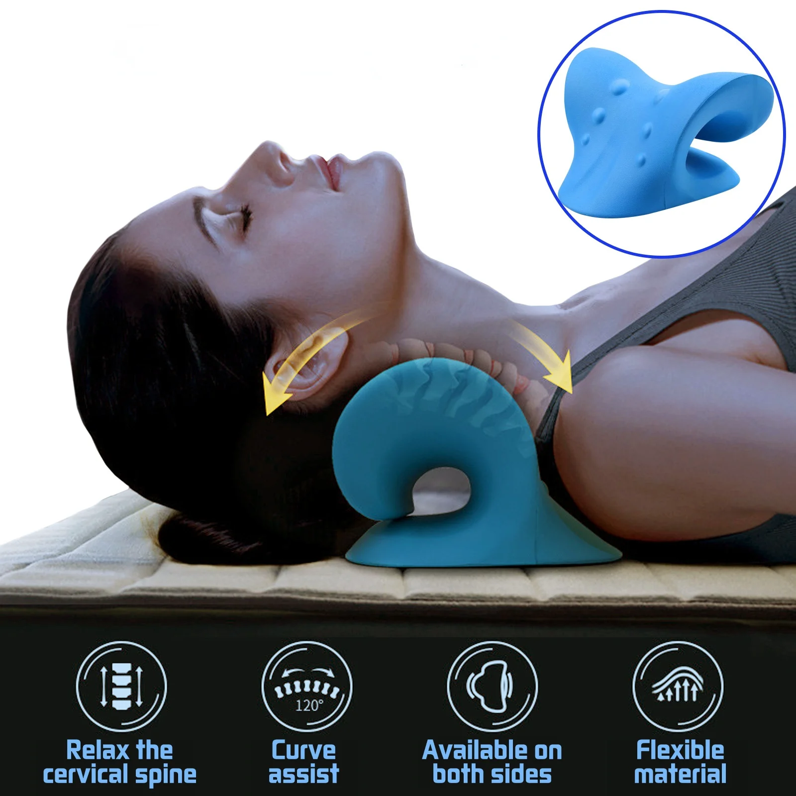 Neck Shoulder Stretcher Relaxer Cervical Chiropractic Traction Device Massage Pillow for Pain Relief Cervical Spine Alignment
Neck Shoulder Stretcher Relaxer Cervical Chiropractic Traction Device Massage Pillow for Pain Relief Cervical Spine Alignment