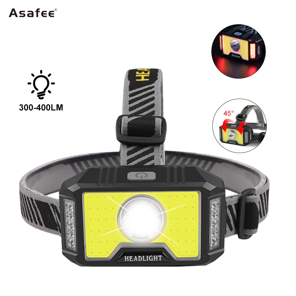 Asafee G12 T6+COB+10*LED 400LM Headlamp Rechargeable Built-in 18650 Battery IPX4 Waterproof Headlight 45° Adjustable Angle
Asafee G12 T6+COB+10*LED 400LM Headlamp Rechargeable Built-in 18650 Battery IPX4 Waterproof Headlight 45° Adjustable Angle