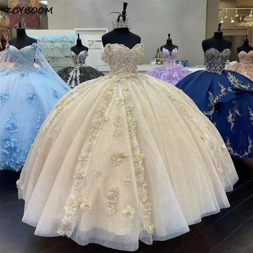 Luxury Champagne Quinceanera Dresses Sweetheart Shiny Beading Sweet 16 Birthday Party Vestido De 15 Años Lace-Up Back Prom Gowns
Luxury Champagne Quinceanera Dresses Sweetheart Shiny Beading Sweet 16 Birthday Party Vestido De 15 Años Lace-Up Back Prom Gowns
