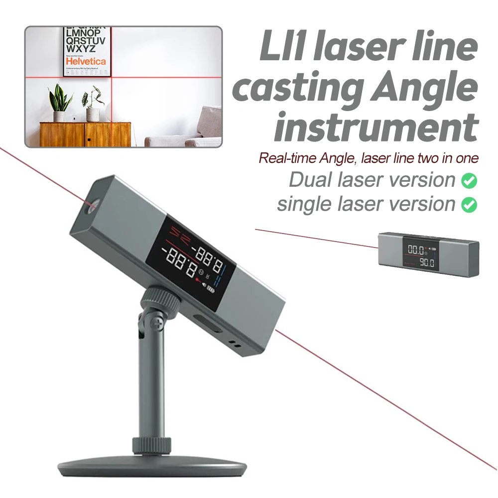 L1 Laser Level Angle Meter Casting Instrument Measure Tool Protractor Digital Inclinometer Gauge Construction Tools Angle Ruler
L1 Laser Level Angle Meter Casting Instrument Measure Tool Protractor Digital Inclinometer Gauge Construction Tools Angle Ruler